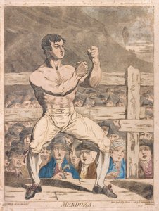 Mendoza, pub.1788 (el renkli gravür) by James Gillray