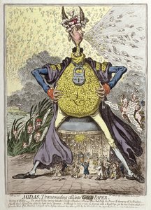 Midas Her Şeyi Altın Kağıda Dönüştürüyor, Hannah Humphrey tarafından 1797