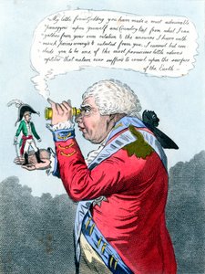 Napolyon ve Kral George III, Gulliver ve Brobdingnag Kralı, Temmuz 1803 olarak by James Gillray