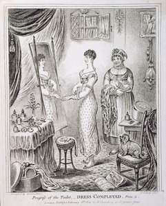 Progress of the Toilet veya Dress Completed, Hannah Humphrey tarafından 1810