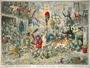 Fransız İstilasının Vaat Edilmiş Dehşeti, Hannah Humphrey tarafından yayınlandı by James Gillray