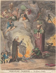 Shakespeare Kurban Edildi; veya, Hırs Teklifi by James Gillray