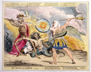 Günah, Ölüm ve Şeytan, Hannah Humphrey tarafından 1792
