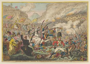 İspanyol-Vatanseverler Fransız-Haydutlara Saldıran Sadık Britanyalılar Bir Asansör Borç Veriyor, A..., 15 Ağustos 1808. by James Gillray