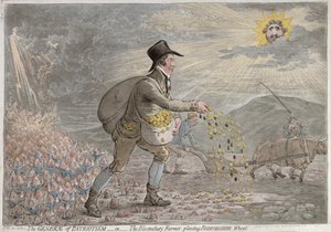 Vatanseverlik Cinsleri veya Bedfordshire Buğdayı eken Bloomsbury Çiftçisi, Hannah Humphrey tarafından 1796