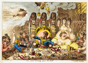 Duvardaki El Yazısı, pub. 1803 (el renkli gravür)