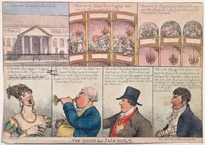 Jack'in Yaptığı Ev, Walker tarafından 1809'da yayınlandı (el boyaması gravür) by James Gillray