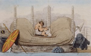 Incubus 1784 (el boyaması gravür) by James Gillray