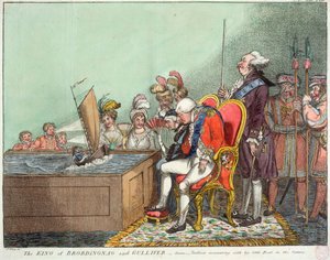 Brobdingnag ve Gulliver Kralı, 1804#39;ten sonra (gravür) by James Gillray