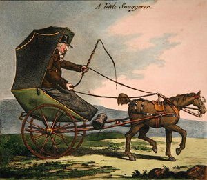 Küçük Snuggerer (renkli gravür) by James Gillray