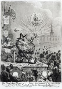 Theatrical Bubble... Hannah Humphrey tarafından yayınlandı (fl.1778-1822) 1805 (gravür ve aquatint)
