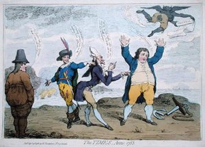 The Times, Anno 1783, William Humphrey tarafından yayınlandı (el boyaması gravür) by James Gillray