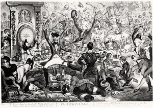 The Union Club, 1801 (renkli gravür) by James Gillray