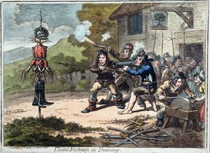 Eğitimde Birleşik İrlandalılar, Hannah Humphrey tarafından yayınlandı, 1798 (aquatint)
