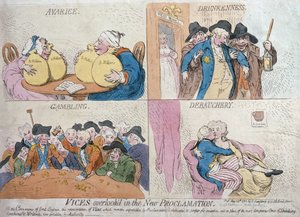 ಹನ್ನಾ ಹಂಫ್ರೆ, 1792 (ಕೈ-ಬಣ್ಣದ ಎಚ್ಚಣೆ) ಟರ್ಕ್‌ನಿಂದ ಪ್ರಕಟವಾದ ಹೊಸ ಘೋಷಣೆಯಲ್ಲಿ ವೈಸಸ್ ಓವರ್‌ಲುಕ್ಡ್