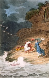 İki Regency çanı, bir fırtına tarafından kıyıda mahsur kaldı, c1795-1805.