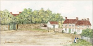 Field House Farm (kağıt üzerine suluboya, gövde rengi ve mürekkep)