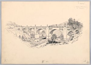 Bir Köprü, Washington Ticaret Kurulu Yemeği için Tasarım, 13 Mayıs 1908 by James Henry Moser