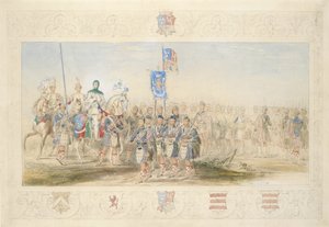 Baron Glenlyon, Galler Şövalyesi, 1839 (kalem, wc, guaj ve kağıt üzerine altın boya)