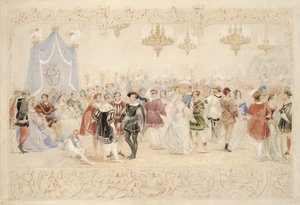 The Ball (kağıt üzerinde kurşun kalem, wc ve gövde rengi) by James Henry Nixon