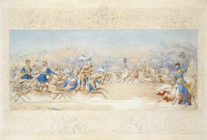 Joust (kağıt üzerinde kalem, tuvalet ve gövde rengi) by James Henry Nixon