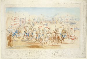 The Melee (No. 1), 1839 (kağıt üzerinde kalem ve tuvalet)