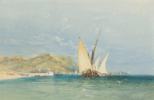 Yelkenli Teknelerle Sahil Manzarası by James Holland