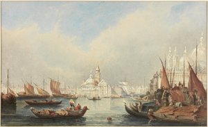 San Marco Venedik (gemide kağıt üzerine suluboya ve gövde rengi) by James Holland