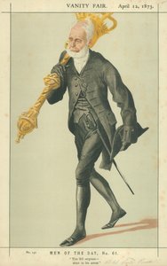 Yarbay Lord Charles James Fox Russell, Bu çavuş tutuklanmasında katı düştü, 12 Nisan 1873, Vanity Fair karikatürü by James Jacques Joseph Tissot