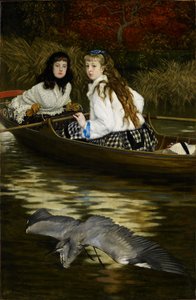 Thames Nehrinde, Bir Balıkçıl, c.1871-72 (tuval üzerine yağlı boya) by James Jacques Joseph Tissot