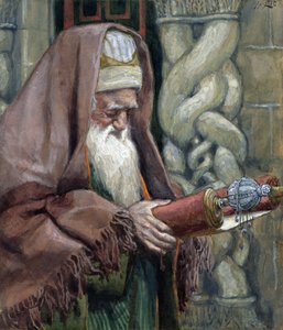 Simeon, The Life of Christ için illüstrasyon, c.1886-94 (karton üzerine wc ve guaj boya) by James Jacques Joseph Tissot