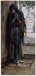 Pişman Magdalene (kağıt üzerinde wc) by James Jacques Joseph Tissot