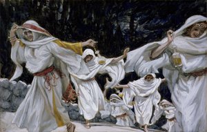 The Wise Virgins, The Life of Christ için illüstrasyon, c.1886-94 (karton üzerine wc ve guaj boya) by James Jacques Joseph Tissot