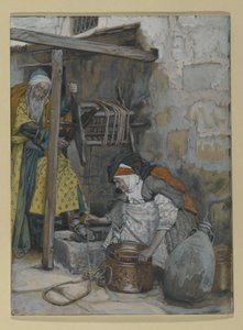 Zacharias ve Elizabeth, The Life of Christ için illüstrasyon, c.1886-94 (karton üzerine wc ve guaj boya) by James Jacques Joseph Tissot