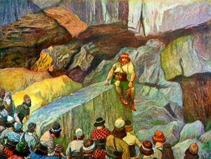 Etam Mağaralarında Samson, Tissot - İncil by James Jacques Joseph after Tissot