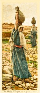 Bir kız olarak Kutsal Bakire, - İncil by James Jacques Joseph after Tissot