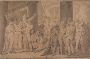 Lucretia'nın Bedeni Romalılara Maruz Kaldı by James Jefferys
