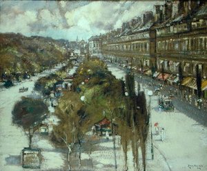 Paris Bulvarı (kağıt üzerinde pastel)