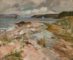 Shore Near Inverkip (tuval üzerine yağlı boya)
