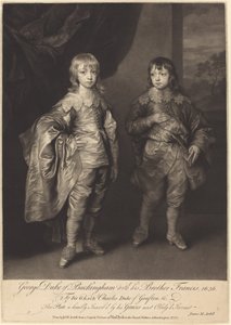 Kardeşi Francis ile Buckingham George Duke by James MacArdell after Sir Anthony van Dyck