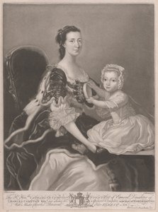 Saygıdeğer Catherine Compton..., Egmont Kontesi..., En Büyük Oğlu Efendi Charles Perceval ile birlikte by James McArdell