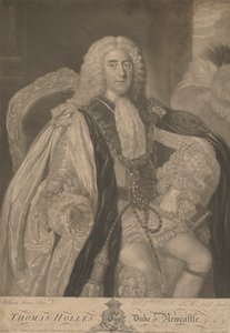 Thomas Pelham-Holles, Tyne'daki 1. Newcastle Dükü ve Lyme yönetimindeki 1. Newcastle Dükü by James McArdell