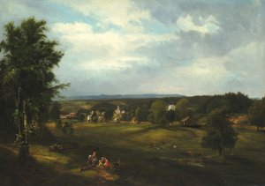 Albany yakınlarındaki Köy Manzarası, New York, 1850.