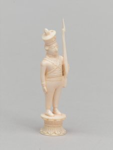 Beyaz piyon, satranç taşı, Hindistan, 1820 dolaylarında by James McLachlan Nairn