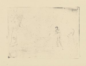 [76] Whistler tarafından iptal edilen plakalardan izlenimler - [İki Şekil]. by James Abbott McNeill Whistler