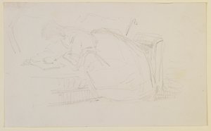 Kanepede uzanmış, kitap okuyan bir kız by James Abbott McNeill Whistler
