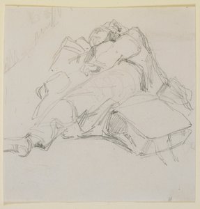 Bagaj yığını üzerinde uyuyan bir adam by James Abbott McNeill Whistler