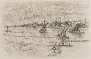 Battersea Erişimi by James Abbott McNeill Whistler