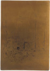 <em>Piazzetta</em> için Baskı Plakası İptal Edildi by James Abbott McNeill Whistler