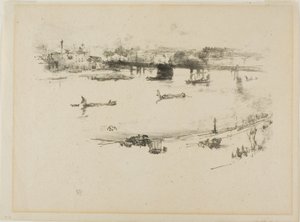 Charing Çapraz Demiryolu Köprüsü by James Abbott McNeill Whistler